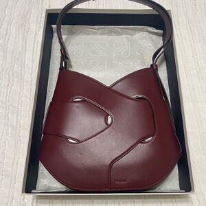 Polene Nodde Hobo in Black Cherry